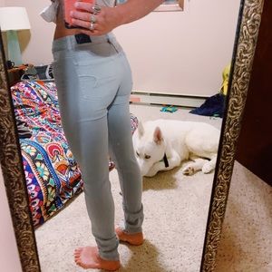 High rise light gray jeggings!